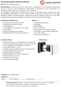 Ausschreibungstext HK400